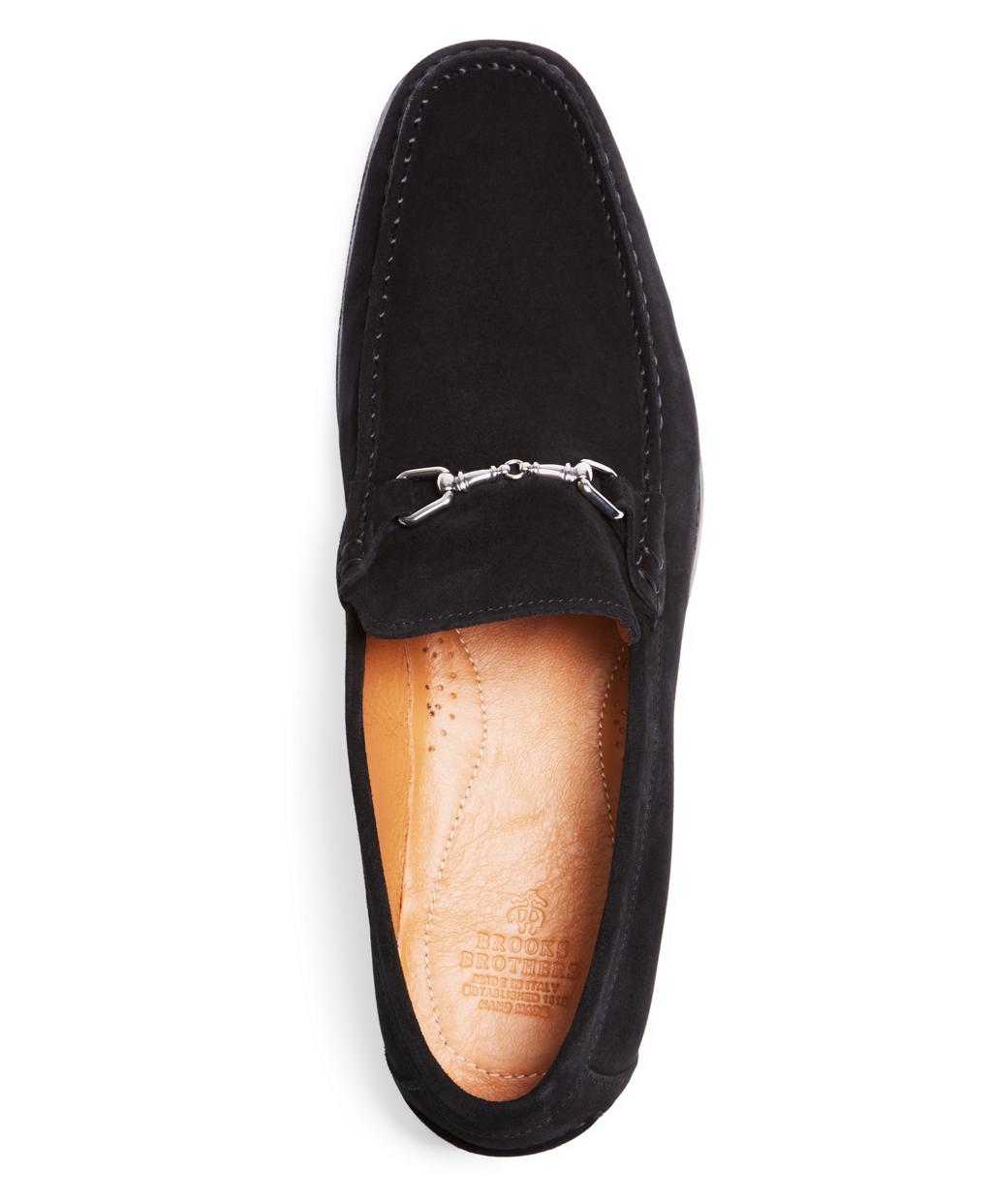 mens black loafers with silver buckle